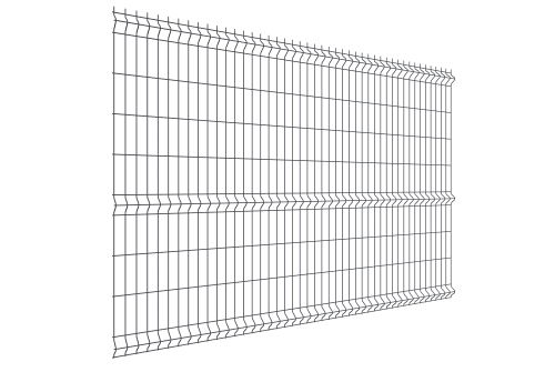 Забор из 3D-панели 1,73х2,5 RAL7024 (графитовый) 4 мм